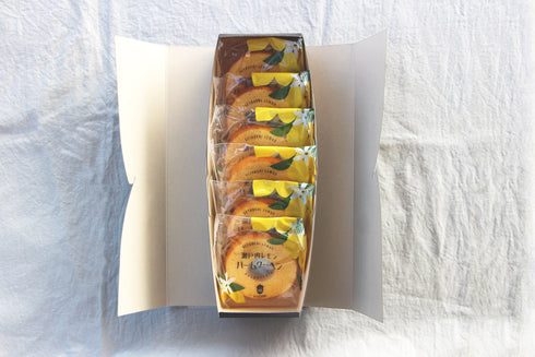 【櫟 kunugi】瀬戸内レモンバームクーヘンスライス6枚入り