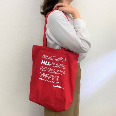 広島空港HIJトートバッグ(レッド)